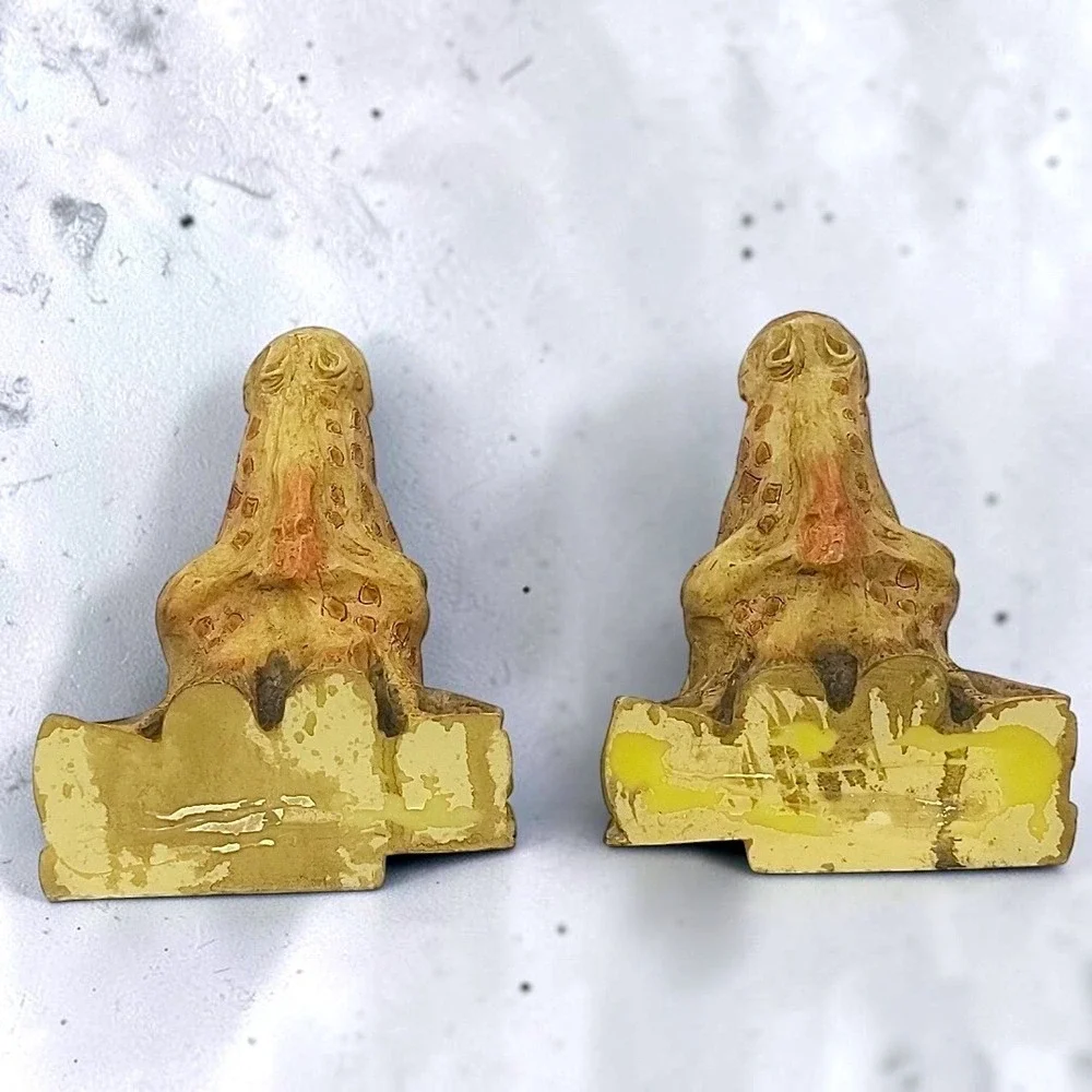 VTG 2001 Tene M. Stein Giraffe Wall Sconce Shelf Corbel Set of 2 Safari Decor